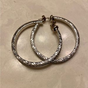 Brighton 1 1/2” Hoop Earrings with Cubic Zirconia